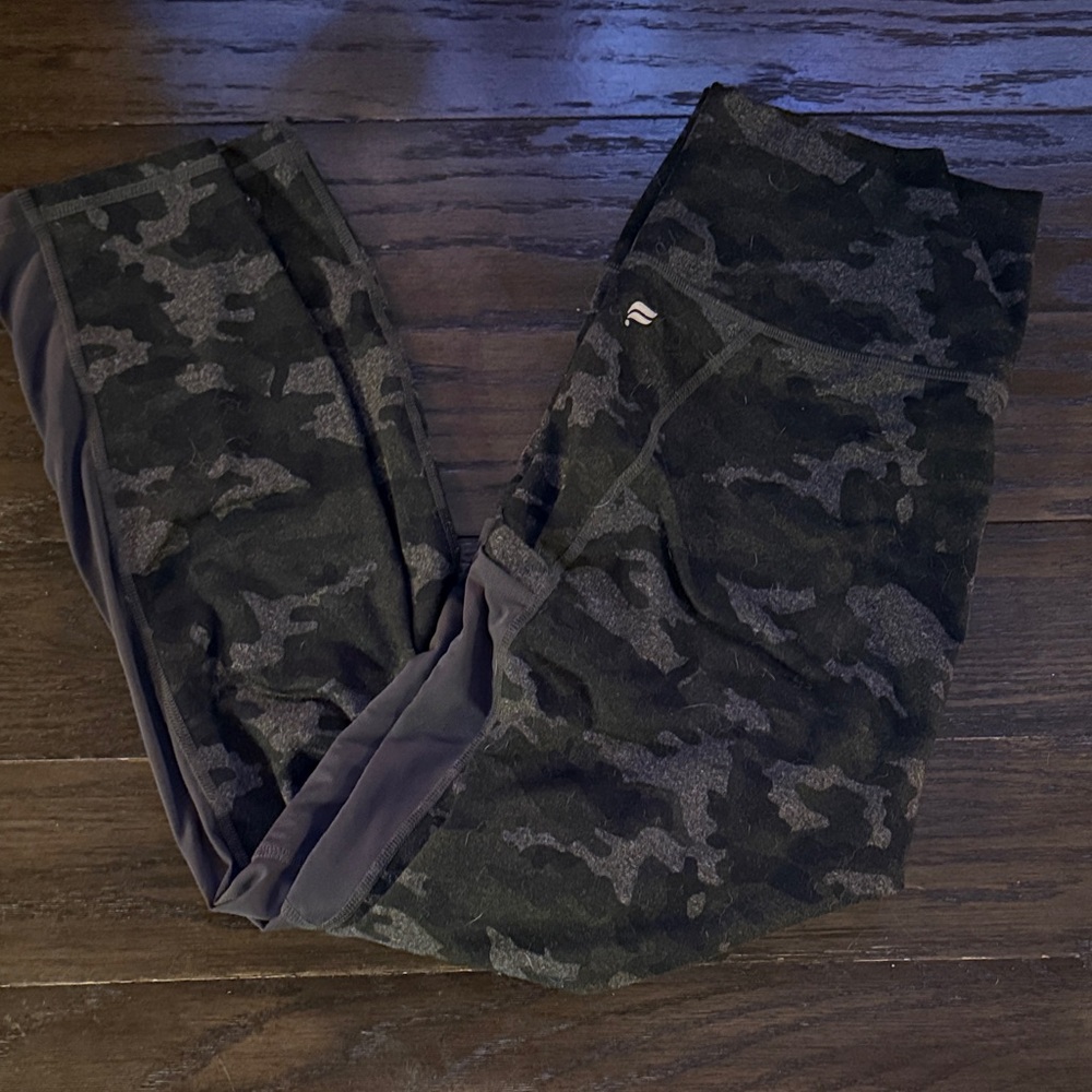Fabletics Black Camouflage Leggings